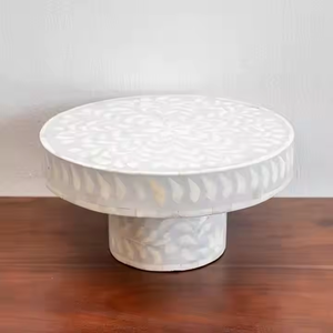 Elegante soporte de pastel con Incrustaciones de nácar para bodas, fiestas y hogar, soporte de pastel entretenido indio hecho a mano - Product Image 4