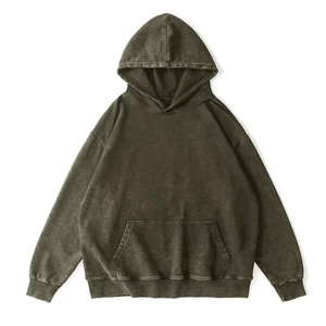 Sudadera con capucha lavado ácido precio barato al por mayor para hombre 100% algodón ropa de invierno peso pesado Regular estilo único Fit Basics algodón mezclado - Product Image 1