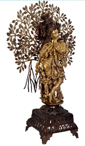 Idole du Seigneur Krishna en laiton de meilleure qualité pour la décoration intérieure, cadeau spirituel et utilisation au temple disponible à bon prix depuis l'Inde - Product Image 6