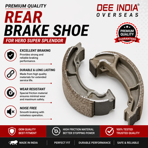 Pastilla de Freno Trasera para Motocicleta Hero Super Splendor |   Juego de Zapatas de Freno de Tambor |   Repuesto de Calidad OEM - Product Image 3