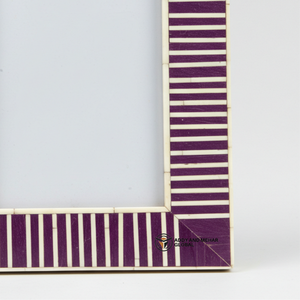 Marco de Fotos de Mosaico Creativo Hecho a Mano con Incrustaciones de Hueso Morado Ecológico y Lujoso para Interiores Elegantes - Product Image 4