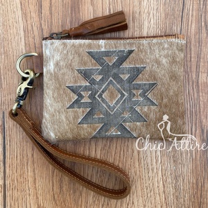 Moda Vintage cuero de vaca grabado con láser borla cremallera bolsa cuero genuino carteras largas occidental multifuncional señoras monedero - Product Image 1