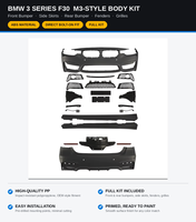 Kit carrosserie PP pour BMW Série 3 F30 M3 : lèvre avant, jupes latérales, ailes arrière