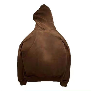 2024 Premium 100% Cotton Jogger Sets Custom Logo Acid Wash Track Suits para hombres Ropa de invierno transpirable con etiqueta privada - Product Image 3