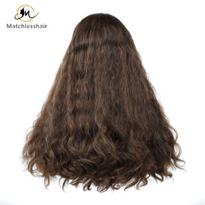 Parrucche ebraiche in pizzo vergine 100% europea per capelli parrucca Kosher marrone/miele biondo per donna - Product Image 3