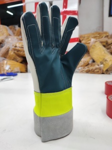 Guantes de soldadura de cuero industrial de tamaño XL al mejor precio Antideslizante TPR Seguridad Variedad Colores-Negro Amarillo Alta Venta de exportación - Product Image 4