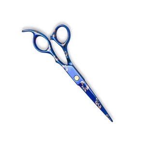 Ciseaux de coiffure design personnalisé Ciseaux de coupe de cheveux de 5 pouces Ciseaux de coupe de cheveux pour bébé en acier métallique de couleur bleue pour la beauté - Product Image 5