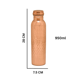 Pure Copper <b>1</b> <b>Litre</b> <b>Water</b> <b>Bottle</b> with 2 Copper Glass Natural Copper Hydration <b>Bottle</b> Drinkware Gift Set Health Benefits <b>Metal</b> - Product Image 4