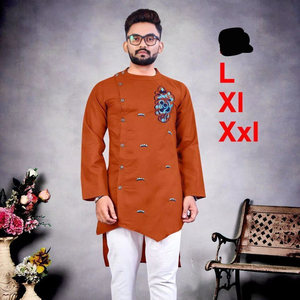 Proveedor Indio Directo, Kurta Pajama de Algodón para Hombre de Alta Calidad, Ropa Étnica Moderna para Adultos, Diseño a Mano, Talla Única en 2025 - Product Image 1