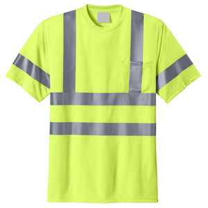 Camiseta de Seguridad para Hombre, Ropa de Trabajo de Alta Visibilidad, Secado Rápido, Cuello Redondo, Manga Corta, 100% Algodón, Logotipo Personalizado - Product Image 4