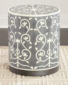 Traditional Style Bone Inlay <b>Table</b> for Home Interior Living Room Furniture with Storage Decorative Feature for Bedroom <b>Bedside</b> - Product Image 5