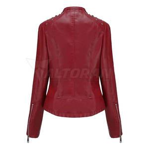 Chaqueta de Cuero para Mujer, Prenda de Moda de Lujo, Chaqueta de Cuero para Mujer de Estilo Contemporáneo - Product Image 2