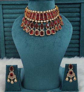 High Quality Polki Necklace Set Indian Traditional Jewelry Ideal For Weddings,Party Wear Luxury Necklace With <b>Beautiful</b> <b>Earrings</b> - Product Image 6