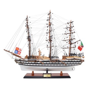 Amerigo Vespucci modelo barco pintado medio productos de artesanía artes y artesanías productos de madera para decoración del hogar artículos de regalo - Product Image 1