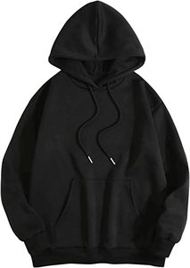 <b>Black</b> <b>Men</b> Womens Oversized Hoodies Sweatshirt Fleece Sweatshirts Long Sleeve Sweaters Winter Pullover Hooded with Pocket - Product Image 2