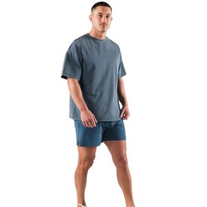 T-shirt classique à manches courtes pour hommes surdimensionné T-shirt gris en coton décontracté avec logo et tailles personnalisés - Product Image 2