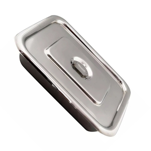 Plateau d'instruments chirurgicaux super basique, outil utile de laboratoire de clinique dentaire, plateau médical en acier inoxydable, source d'alimentation manuelle - Product Image 2