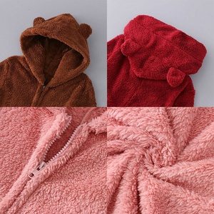 Conjunto de 2 piezas de chándal cálido de forro polar para mujer al por mayor: tops casuales de manga larga con mangas abullonadas y pantalones con cordón, estilo mono. - Product Image 6