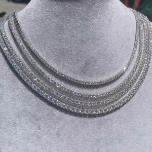 Alta calidad 18K oro sólido cubano tenis cadena diamante elegante joyería fina hombres boda compromiso regalo - Product Image 5