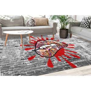 Alfombra con Diseño de Labios, Alfombras con Estampado de Labios, Alfombra Decorativa, Alfombra de Terciopelo con Diseño de Labios Sensuales - Product Image 3