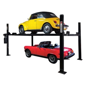 Meilleure vente palan de stationnement de voiture double à quatre poteaux ascenseur hydraulique de stationnement de voiture à 4 poteaux - Product Image 6