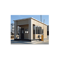 Cabine de Garde Préfabriquée à Assemblage Facile, Écologique, Étanche, Légère, au Design Traditionnel, en Acier Galvanisé, Alimentée par Énergie Solaire