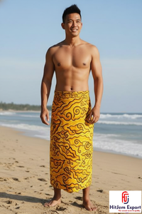 Hawaiian Pareo Polynesia Men Sarong Poly Satin Quick Dry Soft Beach Wrap White Label Service - Product Image 2