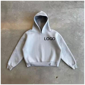 Trendy Boxy Streetwear Pullover Hoodies Sudadera de moda de gran tamaño Unisex Logotipo personalizado al por mayor - Product Image 5