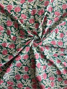 Tela de Algodón Puro de 80 g/m² con Estampado Floral Tradicional, Ligera, 5 Yardas de Largo, para Confección de Vestidos de Mujer y Ropa Étnica - Product Image 3