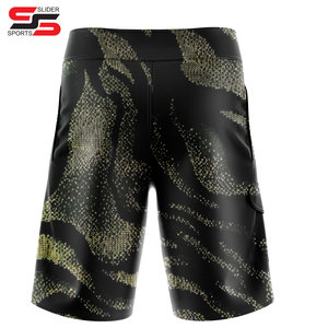Shorts d'entraînement MMA à fente haute, construction à double couche, soutien interne intégré, ceinture anti-transpiration avec cordon de serrage - Product Image 2