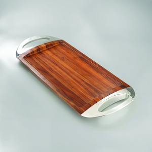 Bandeja de acero inoxidable y madera - Product Image 2