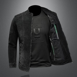 Chaqueta de lana de otoño primavera para hombre, pana, tela de alta calidad, decoración de piel, nueva moda, capa superior explosiva, estilo vaquero atractivo - Product Image 3