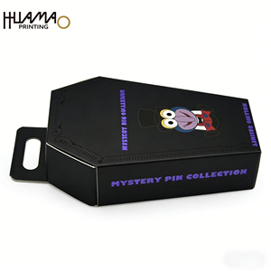 Custom Printed Halloween <b>box</b> Mystery Pin Collection <b>Box</b> with UV Limited Edition Enamel Lapel Pin Packaging Gift <b>Box</b> with Hanger - Product Image 4