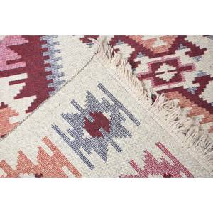 พรมตุรกีวินเทจ ขนาด 3.9x5.8 ฟุต (120x176 ซม.) ลายตารางสีแดงเบจ - Product Image 4