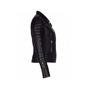 2025 New Arrival Women's <b>genuine</b> <b>Leather</b> <b>Jacket</b> Quilted Satin Breathable Outdoor Design <b>Jacket</b> - Product Image 5