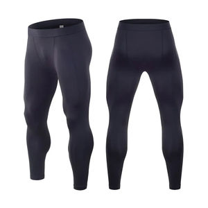 Leggings de compression respirants pour hommes sur mesure avec taille élastique et motif imprimé - Tissu en polyester pour la course à pied et le fitness - Product Image 4