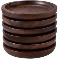 Sous-verres élégants en noyer de luxe, design moderne haut de gamme, set de dessous de plat pour mariage, plateaux en bois
