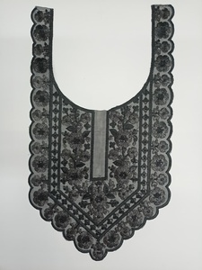 Diseñador bordado cuello lentejuelas trabajo cosido estilo étnico estilo Kurti Saree vestido hogar Textiles con parches - Product Image 2