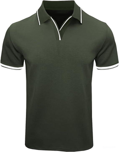 Polos informales de manga corta para hombre, ropa de golf, Impresión de logotipo personalizado, camisetas de talla grande transpirables de secado rápido para hombre de la mejor calidad - Product Image 4