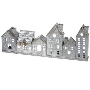 Farol de Metal Galvanizado Plateado con Recortes de Estrellas, Decorativo para Mesa y Decoración Navideña, Nuevo y en Oferta - Product Image 3