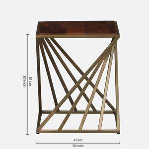 Mesa auxiliar de metal Ruth contemporánea Diseño de hierro duradero para sala de estar - Product Image 2