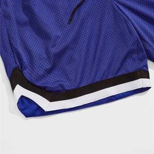 Pantalones cortos de malla con cinta de contraste para hombre, de marca personalizada, de alta calidad, con cordón para gimnasio, de verano, superventas - Product Image 6