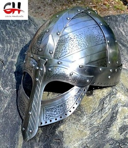 18GA SCA HBOATS médiévaux et casque Viking NJORD NORMAN DURCI. - Product Image 4