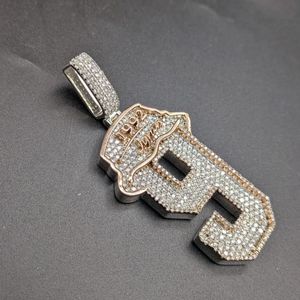 Colgante de lujo unisex de plata de ley 925 chapado en rodio con diamantes de moissanita VVS Iced Out para uso unisex - Product Image 5