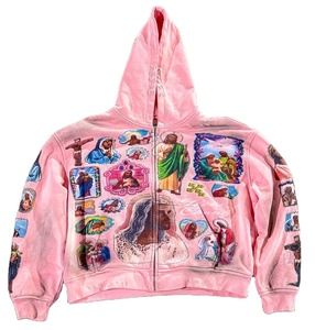 Customized DTG Heavyweight 100% Cotton Zipper Hoodies Hot Sale Unique Zipper Hoodie Breathable Best <b>Material</b> OEM Service - Product Image 1