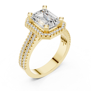 Joya 18K Gold Eternity Band con piedras de diamante simulado - Product Image 6