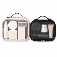 Pochette de maquillage transparente en PVC, trousse de toilette de voyage, organiseur à fermeture éclair transparente, sac de toilette imperméable pour la plage et la piscine, OEM personnalisé