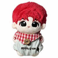 Poupée en peluche de dessin animé aux cheveux roux, en coton PP, figurine douce à collectionner, cadeau de présentation