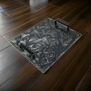 Bandejas de resina con asas de Metal para decoración de fiestas de alta calidad, Bandejas para servir dulces de frutas secas - Product Image 3