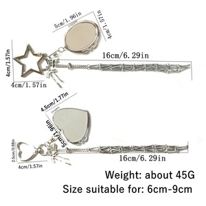 พวงกุญแจลิปบาล์มสแตนเลส 2026 พร้อมช่องใส่ของแบบตาข่าย พวงกุญแจกระเป๋าใส่ลิปสติก จี้ห้อยกระเป๋า พร้อมกระจก - Product Image 3